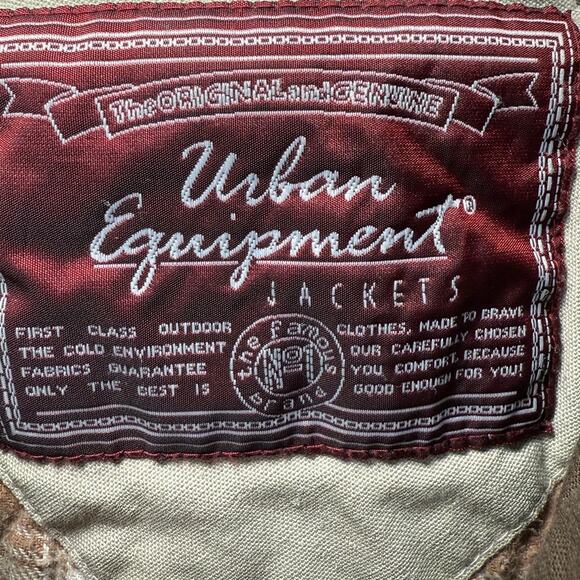 Urban Equipment vintage canvas flannel lined chore jacket mens large workwear - Picture 2 of 9